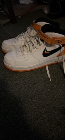 Nike Air Force 1 Mid I Got Next White Orange Black Shoes -...