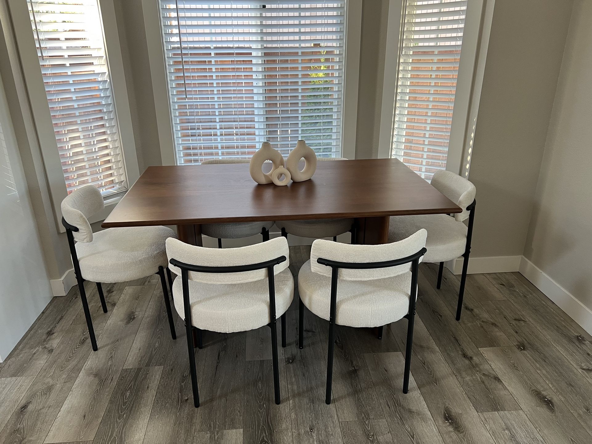 Wooden Table W/six Chairs