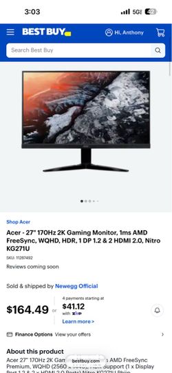 Acer Nitro Edo Gaming Monitor