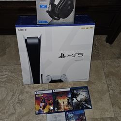 PS5 DISC WITH FF7 REBIRTH / 2K24 + TURTLE BEACH HEADSET