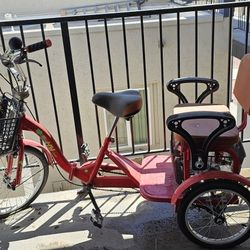 Foldable Passenger Tricycle Red