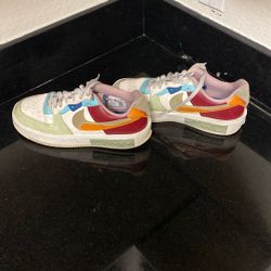 Nike women's 7 1/2 Air Force 1 Fontanka Sail multi H hham_87