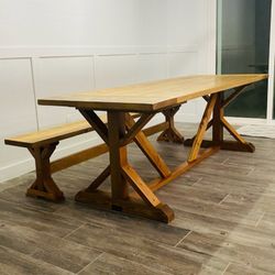 Custom Made Farm Style Dining Tables. 
