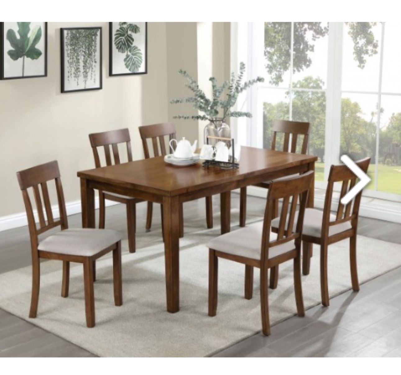7PC DINING SET ( FREE DELIVERY )