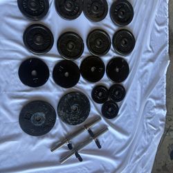 Dumbbell Handles Plus 87.5 Lbs