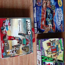 3 set Turtle Ninja/Kre-o Transformers 2 in1 and Cars 2 Glow Board

