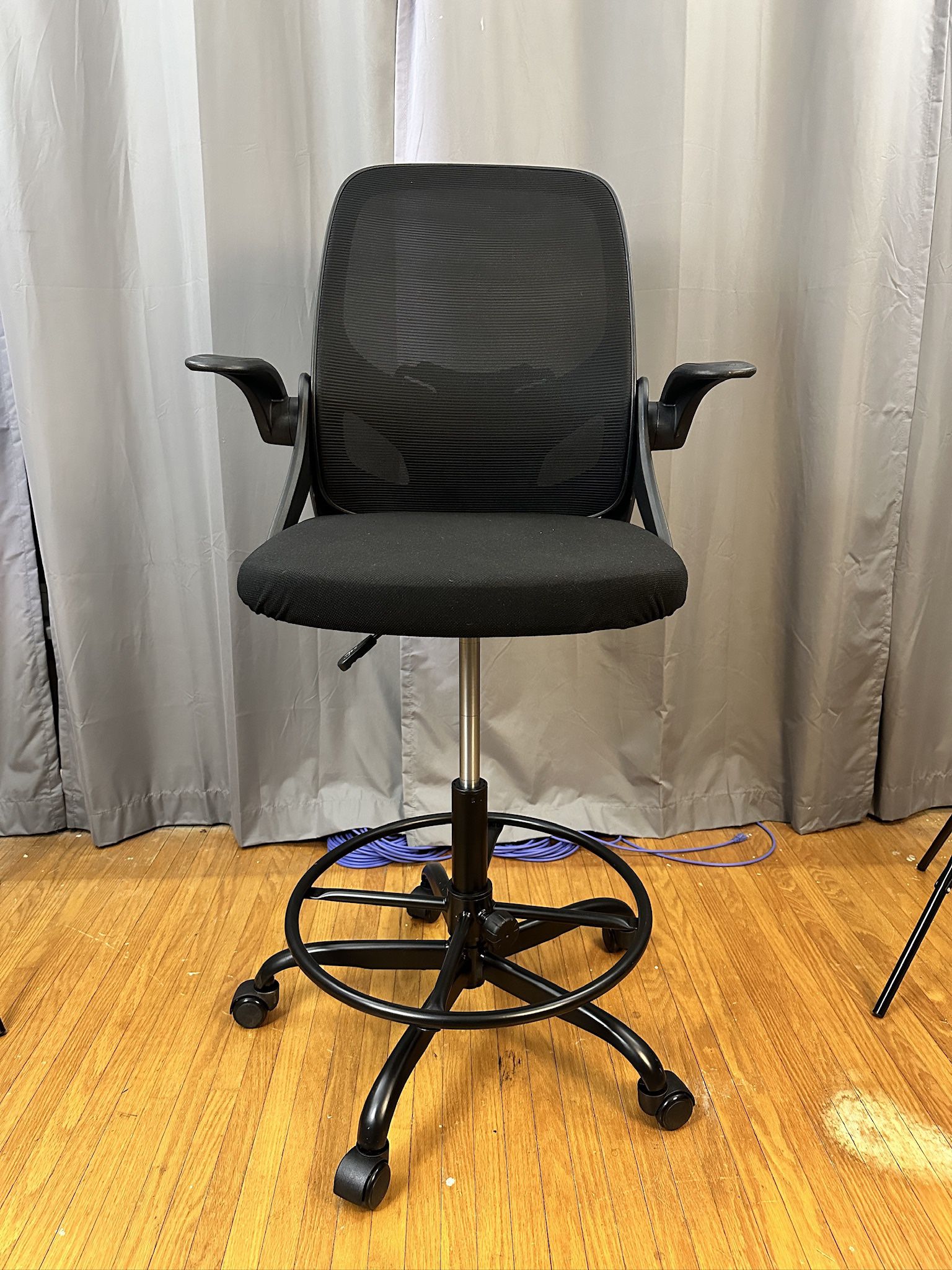 Kensaker Drafting Chair With Footrest Ring & Lumbar Support