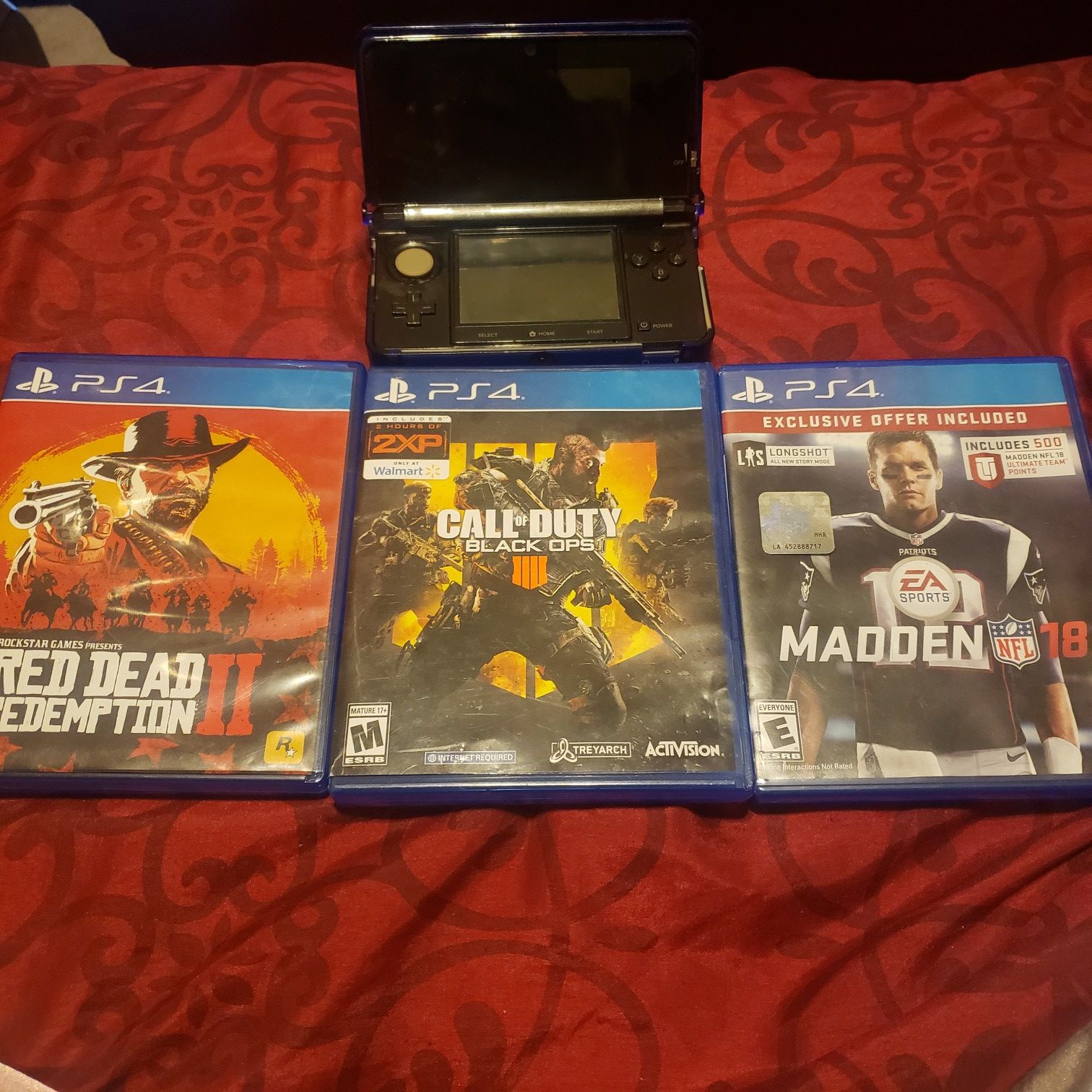 Package deal or sold separately...PS4 games $75, Nintendo 3Ds $125...Total price for everything $200