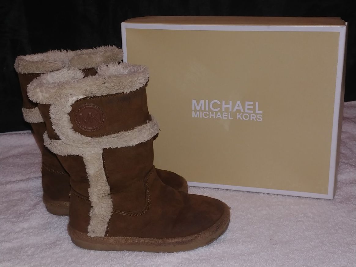 Little girls Michael Kors brown boots