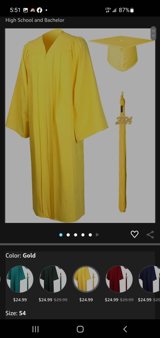 Graduation Cap and Gown 2024 