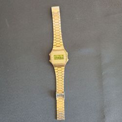 Vintage Style Casio A168 Gold-Tone Digital Alarm Chronograph Watch