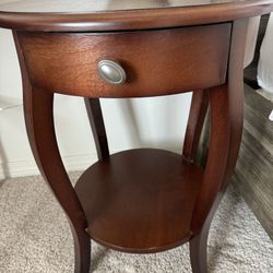 Wooden End Tables, Set Of Two