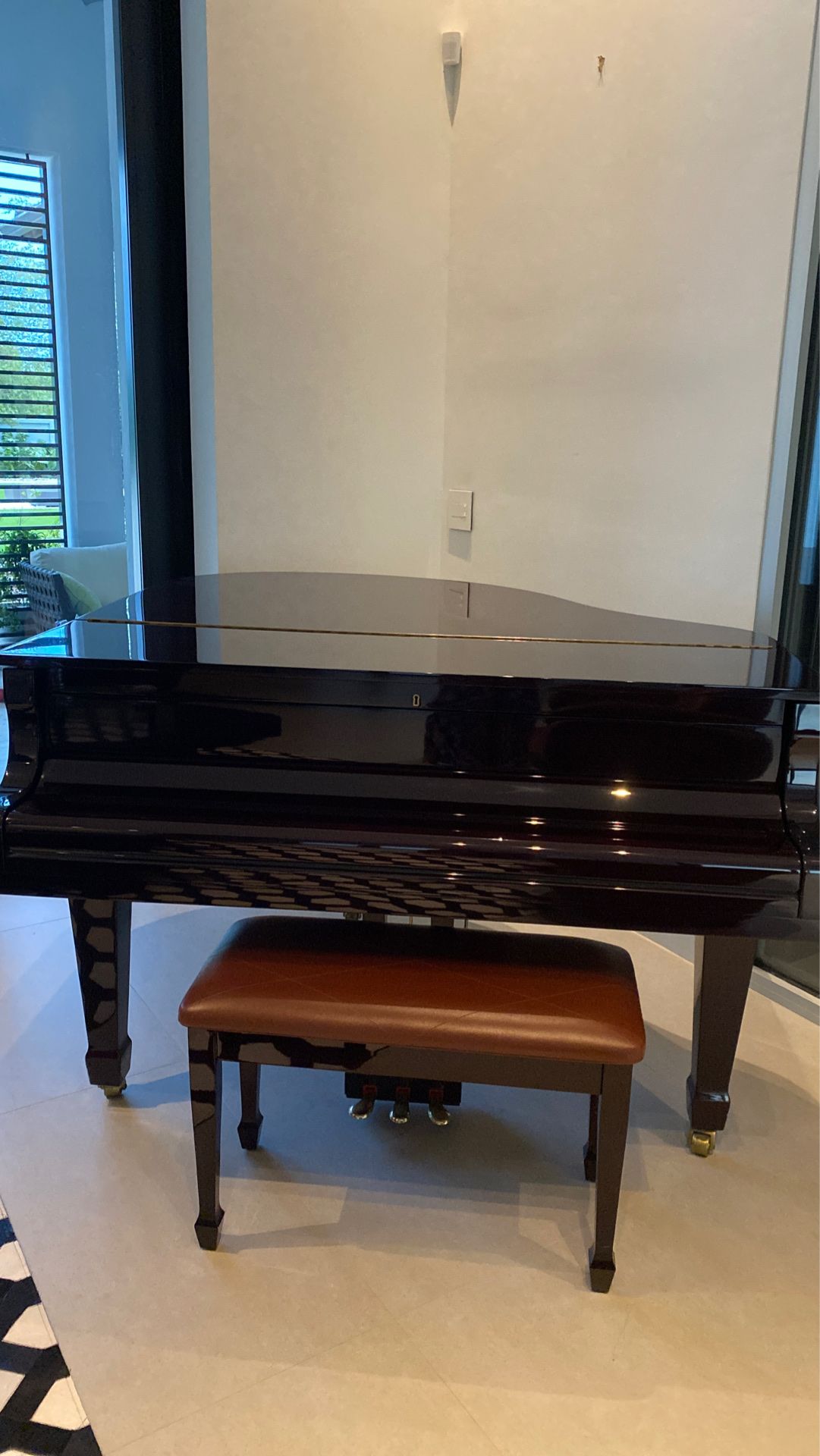 Bergman baby grand piano.