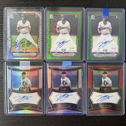 Seong-Jun Kim 6-Card Lot 2025 & 2026 Bowman Chrome 1st/Select Signatures Auto SP