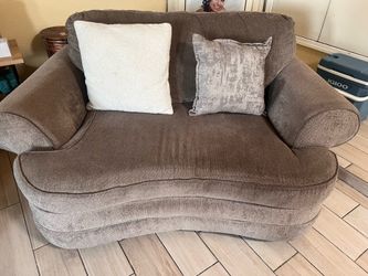 Brown sofas
