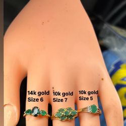 Gold Emerald Rings 