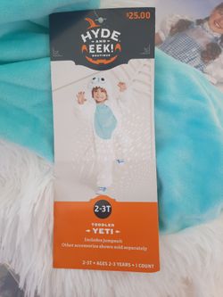 Yeti Holloween Costume. $15.00 2T-3T