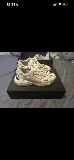 Amiri BONE RUNNER White & Black Sneakers Size 10 US