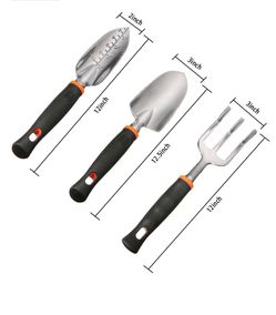 Garden Tools Set/Kit Trowel Spade Cultivator Rake 3 in One Aluminium Planting Tools for Sipping, Planting Loosening Seedling Transplantin(new)