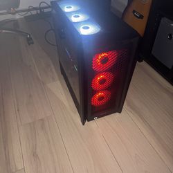Fully Functional Gaming PC. RTX 3070 Strix/Ryzen 3800/1tb Nvme/ 32gb Ram/ 6 Corsair Fans/ Nzxt 360mm Water Cooler/ 800w PowerSupply Custom Power Cords