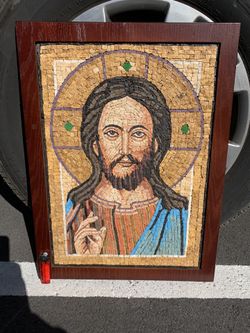 New Made With Olive Tree In Jordan And Made With Mosaic Perfect To Hang On Walls Made With Small Rocks By hand In Rocks Collected From The Holy Land