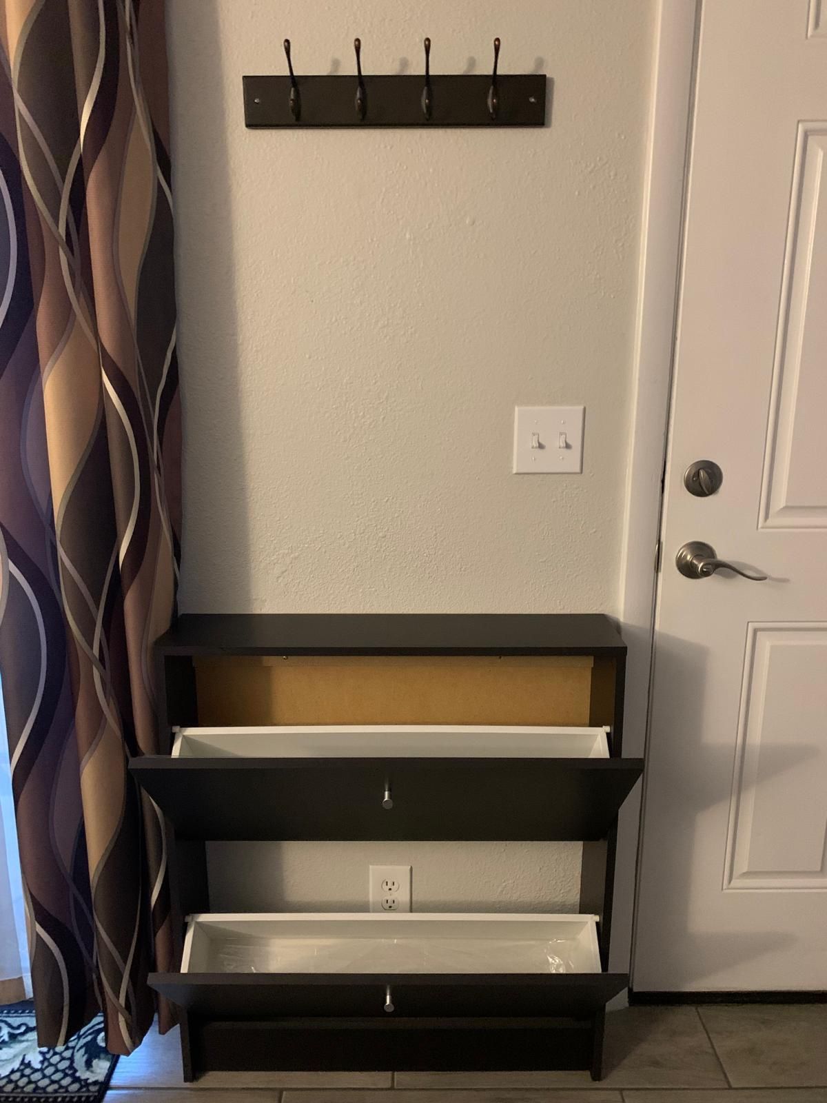 Double Shoe Cabinet + Coat Hooks