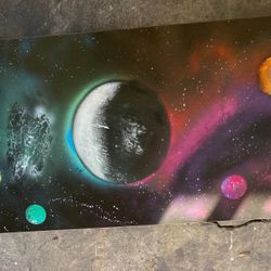 Custom Painted Galaxy Table