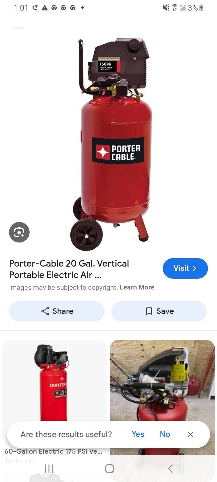 Porter Cable Air Compressor