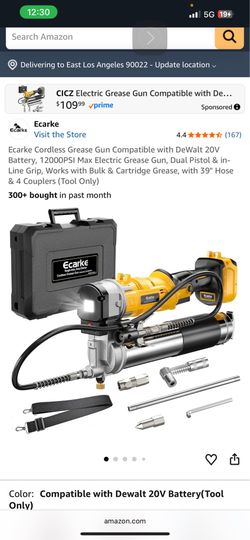 Erarke Careless, grease gun compatible with Milwaukee M18V