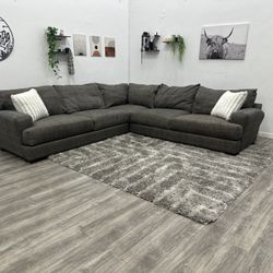 Grey Sectional Couch - Free Delivery 