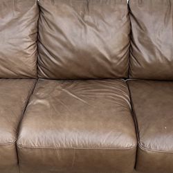  Italsofa Genuine Leather Sofa Futon  No Tares 
