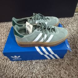 Adidas Woman’s Gazelle Platform Matcha Color New