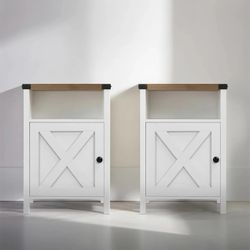 FARMHOUSE (2) END TABLES 