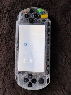 LIKE NEW !! CLEAR/BLACK * PSP * WITH 5,000 GAMES !!!