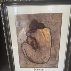 Vintage Femme Nue II Blue Nude Poster by Picasso