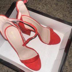 Asgard Red High Heel Sandals-  Size 7.5 Brand New 