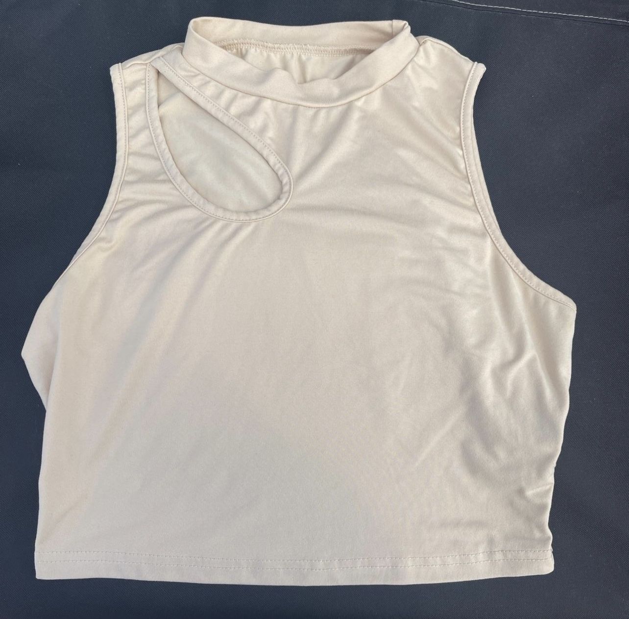 Cream Sleeveless Women's Top