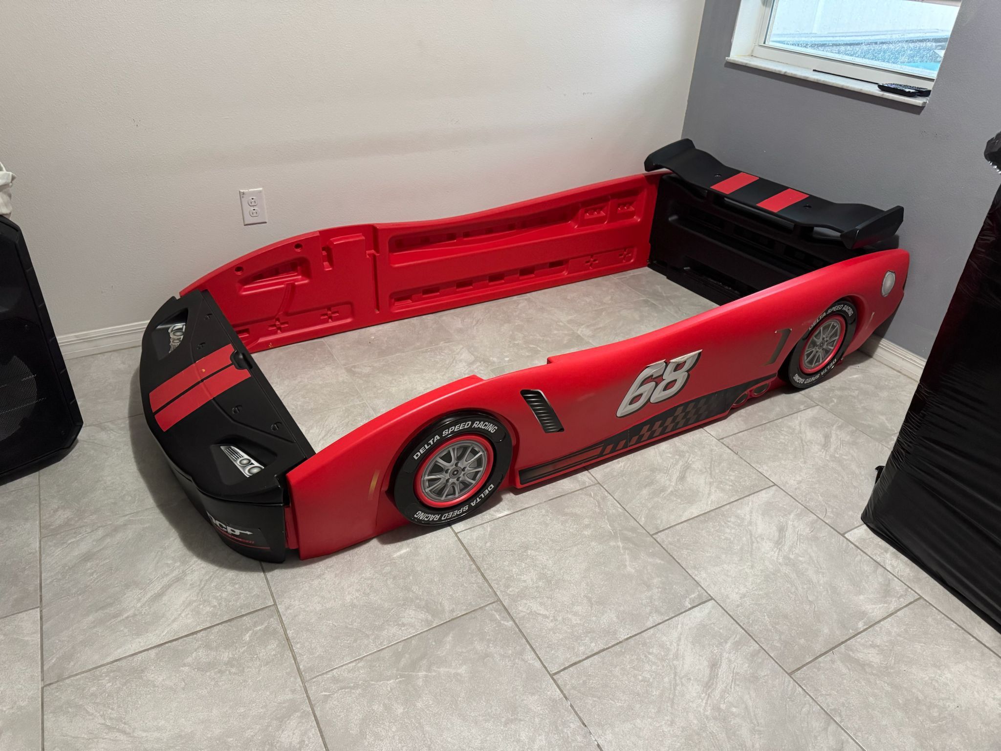 Children Turbo race car Twin Bed - Red Color