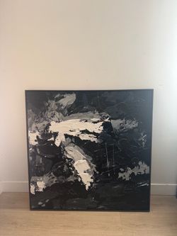 Two Large Modern Abstract Oil Paintings (Pair) - 60x40 Framed Art