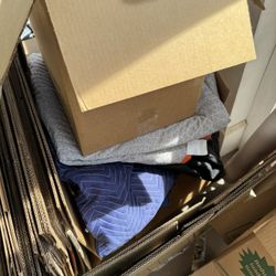 Moving Boxes And Blankets
