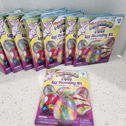  Egg Decorating Kits, 9 Boxes, Rainbow Foil 