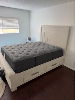 Headboard & Bedframe (mattress not included )