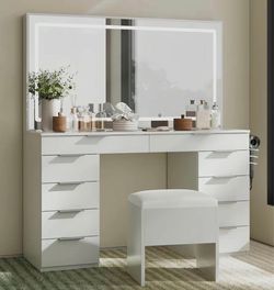 White vanity