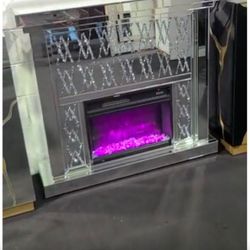 NEW MIRROR COLOR CHANGING FIRE PLACES ! AVAILABLE FOR IMMEDIATE DELIVERY! MINAS HOME FURNITURE 