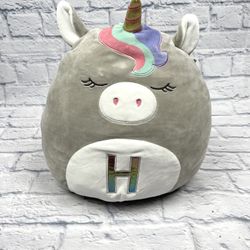 Squishmallows 12" Monogrammed Letter 'H' Unicorn Teresa Kelly Toy Plush 