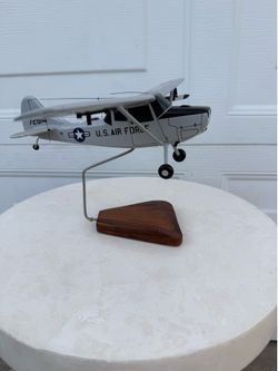 Vintage U.S. Air Force Military Airplane Display Model – Wood Base – USAF Aviation Decor
