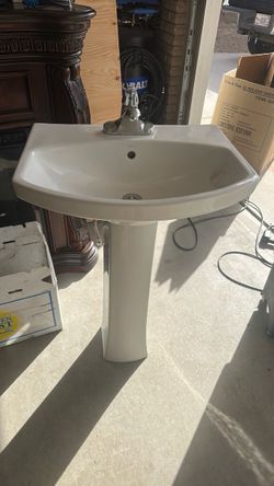 Kohler pedestal sink white