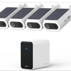 Aosu 4K Solar P1 Max System, AI Security 4-Cam Kit, with HomeCortex, AI Face Recognition & Behavior Detection