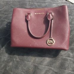 Burgundy Michael Kors purse