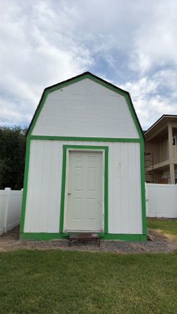 12×16 lofted barn-style wood shed (192 sq ft)